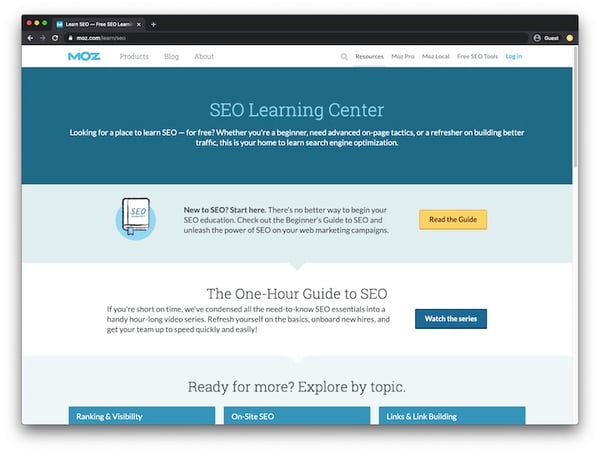 Moz SEO Learning Center