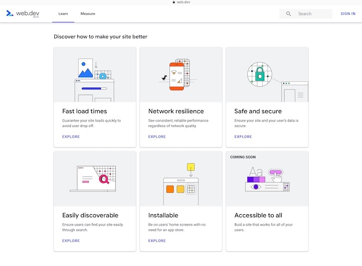 Google Web.dev - Learn