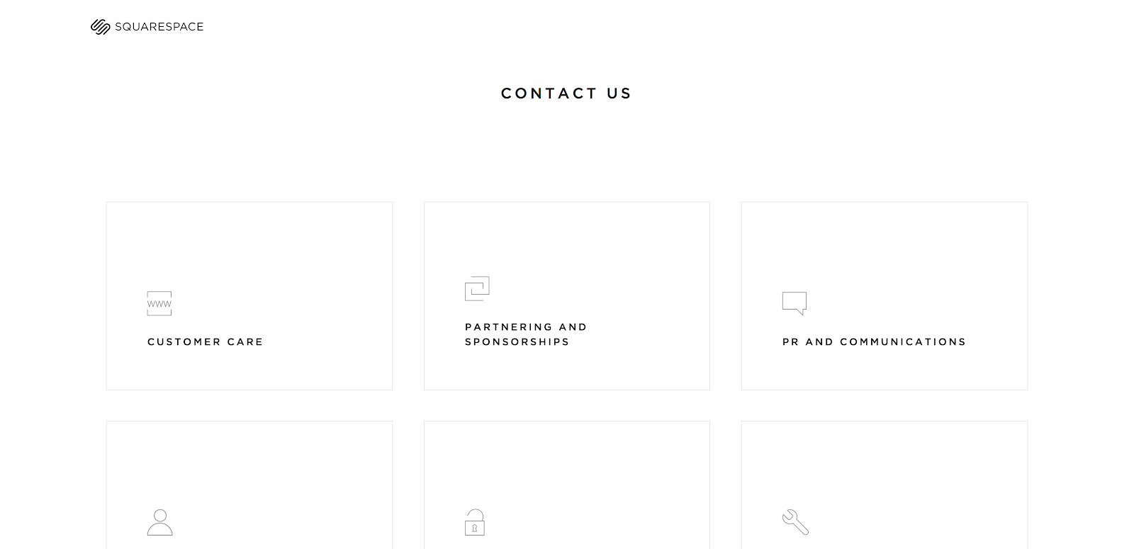 Squarespace Contact Us